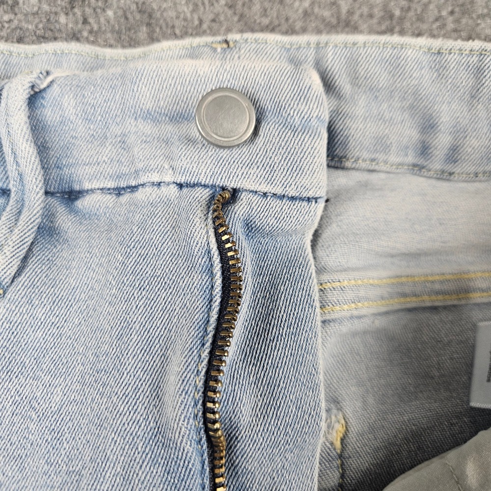 Good American Good Legs Crop Distressed Skinny Jeans Light Wash Blue 8/29 - Picture 6 of 9